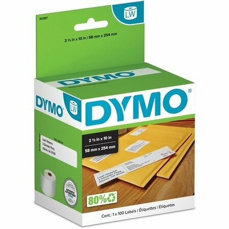 DYMO LABEL, POSTAGE CONFIRMATION, 100PK DYM30387